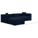  Manufacturer Color_Navy -- Cube 108" Navy Fabric Upholstered 4 pc Modular Sectional IMAGE 14