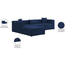  Manufacturer Color_Navy -- Cube 108" Navy Fabric Upholstered 4 pc Modular Sectional IMAGE 15