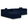  Manufacturer Color_Navy -- Cube 108" Navy Fabric Upholstered 4 pc Modular Sectional IMAGE 1