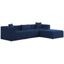  Manufacturer Color_Navy -- Cube 108" Navy Fabric Upholstered 4 pc Modular Sectional IMAGE 2