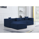  Manufacturer Color_Navy -- Cube 108" Navy Fabric Upholstered 4 pc Modular Sectional IMAGE 3