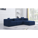  Manufacturer Color_Navy -- Cube 108" Navy Fabric Upholstered 4 pc Modular Sectional IMAGE 4