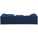  Manufacturer Color_Navy -- Cube 108" Navy Fabric Upholstered 4 pc Modular Sectional IMAGE 5