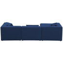 Manufacturer Color_Navy -- Cube 108" Navy Fabric Upholstered 4 pc Modular Sectional IMAGE 6