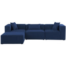  Manufacturer Color_Navy -- Cube 108" Navy Fabric Upholstered 4 pc Modular Sectional IMAGE 7
