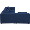  Manufacturer Color_Navy -- Cube 108" Navy Fabric Upholstered 4 pc Modular Sectional IMAGE 10