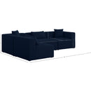  Manufacturer Color_Navy -- Cube 108" Navy Fabric Upholstered 4 pc Modular Sectional IMAGE 14