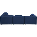  Manufacturer Color_Navy -- Cube 108" Navy Fabric Upholstered 4 pc Modular Sectional IMAGE 5