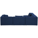  Manufacturer Color_Navy -- Cube 108" Navy Fabric Upholstered 4 pc Modular Sectional IMAGE 6