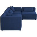  Manufacturer Color_Navy -- Cube 108" Navy Fabric Upholstered 4 pc Modular Sectional IMAGE 9