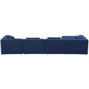  Manufacturer Color_Navy -- Cube 144" Navy Fabric Upholstered 5 pc Modular Sectional IMAGE 6
