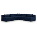  Manufacturer Color_Navy -- Cube 108" Navy Fabric Upholstered 5 pc Modular Sectional IMAGE 1