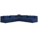 Meridian Cube Fabric Sectional 630Navy-Sec5B IMAGE 1