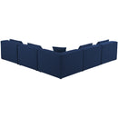  Manufacturer Color_Navy -- Cube 108" Navy Fabric Upholstered 5 pc Modular Sectional IMAGE 3