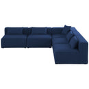  Manufacturer Color_Navy -- Cube 108" Navy Fabric Upholstered 5 pc Modular Sectional IMAGE 4