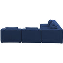  Manufacturer Color_Navy -- Cube 108" Navy Fabric Upholstered 5 pc Modular Sectional IMAGE 5