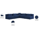  Manufacturer Color_Navy -- Cube 108" Navy Fabric Upholstered 5 pc Modular Sectional IMAGE 9
