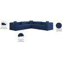  Manufacturer Color_Navy -- Cube 108" Navy Fabric Upholstered 5 pc Modular Sectional IMAGE 10