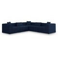  Manufacturer Color_Navy -- Cube 108" Navy Fabric Upholstered 5 pc Modular Sectional IMAGE 1