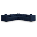  Manufacturer Color_Navy -- Cube 108" Navy Fabric Upholstered 5 pc Modular Sectional IMAGE 1