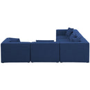  Manufacturer Color_Navy -- Cube 108" Navy Fabric Upholstered 5 pc Modular Sectional IMAGE 5