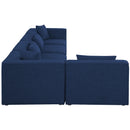  Manufacturer Color_Navy -- Cube 144" Navy Fabric Upholstered 5 pc Modular Sectional IMAGE 10
