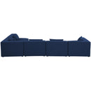  Manufacturer Color_Navy -- Cube 144" Navy Fabric Upholstered 5 pc Modular Sectional IMAGE 5