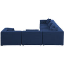  Manufacturer Color_Navy -- Cube 144" Navy Fabric Upholstered 6 pc Modular Sectional IMAGE 5