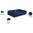  Manufacturer Color_Navy -- Cube 108" Navy Fabric Upholstered 6 pc Modular Sectional IMAGE 10