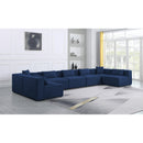  Manufacturer Color_Navy -- Cube 180" Navy Fabric Upholstered 7 pc Modular Sectional IMAGE 2