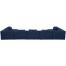  Manufacturer Color_Navy -- Cube 180" Navy Fabric Upholstered 7 pc Modular Sectional IMAGE 3