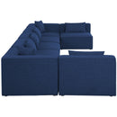  Manufacturer Color_Navy -- Cube 180" Navy Fabric Upholstered 7 pc Modular Sectional IMAGE 5
