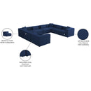  Manufacturer Color_Navy -- Cube 144" Navy Fabric Upholstered 8 pc Modular Sectional IMAGE 10