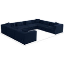  Manufacturer Color_Navy -- Cube 144" Navy Fabric Upholstered 8 pc Modular Sectional IMAGE 9