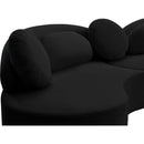  Manufacturer Color_Black -- Meridian Vivacious Fabric 3 pc Sectional IMAGE 15