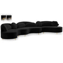  Manufacturer Color_Black -- Meridian Vivacious Fabric 3 pc Sectional IMAGE 1