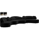  Manufacturer Color_Black -- Meridian Vivacious Fabric 3 pc Sectional IMAGE 2