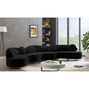  Manufacturer Color_Black -- Meridian Vivacious Fabric 3 pc Sectional IMAGE 3