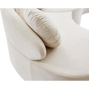  Manufacturer Color_Cream -- Vivacious 169" Cream Velvet Upholstered 3 pc Sectional IMAGE 14