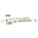 Manufacturer Color_Cream -- Vivacious 169" Cream Velvet Upholstered 3 pc Sectional IMAGE 20