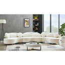  Manufacturer Color_Cream -- Vivacious 169" Cream Velvet Upholstered 3 pc Sectional IMAGE 8