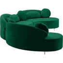  Manufacturer Color_Green -- Vivacious 169" Green Velvet Upholstered 3 pc Sectional IMAGE 10