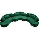  Manufacturer Color_Green -- Vivacious 169" Green Velvet Upholstered 3 pc Sectional IMAGE 11