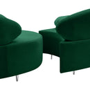  Manufacturer Color_Green -- Vivacious 169" Green Velvet Upholstered 3 pc Sectional IMAGE 12