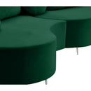  Manufacturer Color_Green -- Vivacious 169" Green Velvet Upholstered 3 pc Sectional IMAGE 13