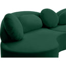  Manufacturer Color_Green -- Vivacious 169" Green Velvet Upholstered 3 pc Sectional IMAGE 15