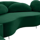  Manufacturer Color_Green -- Vivacious 169" Green Velvet Upholstered 3 pc Sectional IMAGE 16