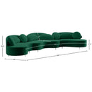  Manufacturer Color_Green -- Vivacious 169" Green Velvet Upholstered 3 pc Sectional IMAGE 19