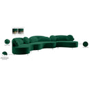  Manufacturer Color_Green -- Vivacious 169" Green Velvet Upholstered 3 pc Sectional IMAGE 20