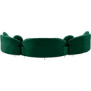  Manufacturer Color_Green -- Vivacious 169" Green Velvet Upholstered 3 pc Sectional IMAGE 6
